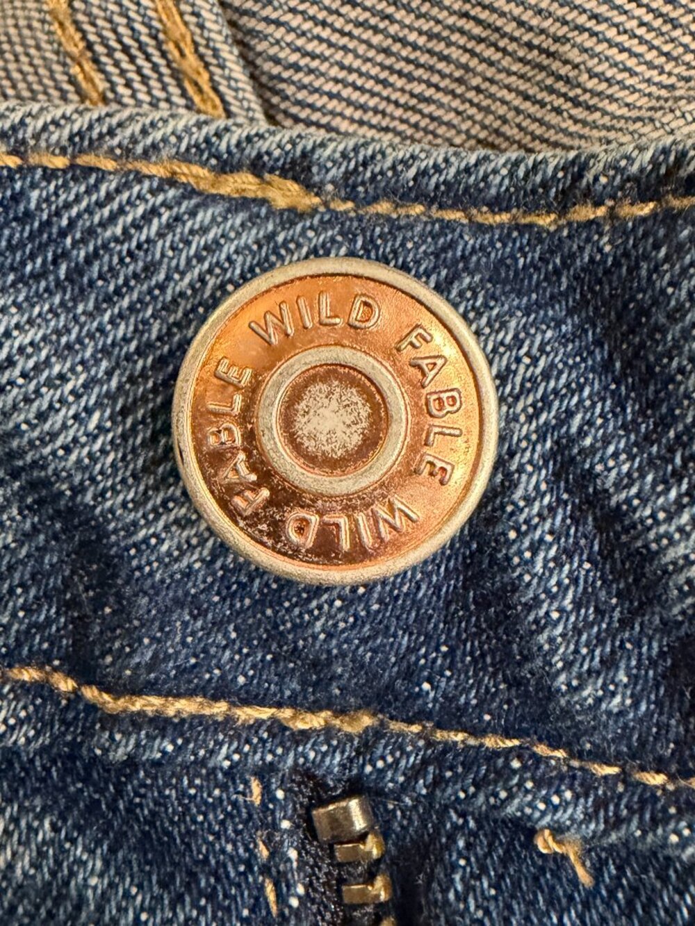 Wild Fable Low Rise Flare Cargo Jeans Size 2 Y2K Front Seam Medium Wash - Picture 5 of 10